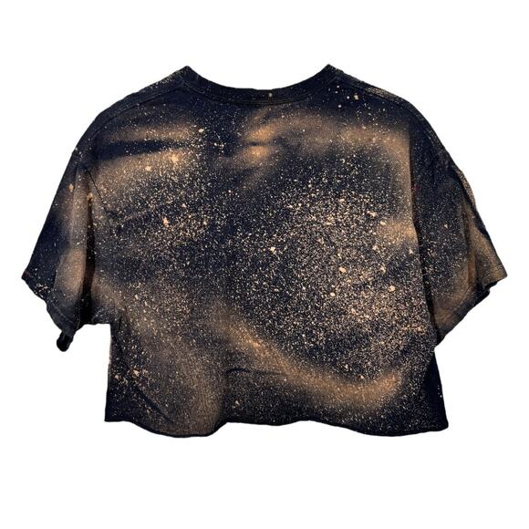 Reworked Stone Temple Pilots Band Cropped Graphic Tee Large Oversized Bleached - Picture 3 of 5